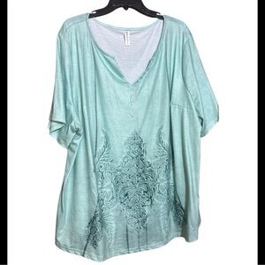 Zolucky seafoam green top size 3X